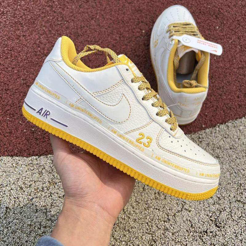 Nike Air Force 1 07 Low Purple Lakers White Yellow DW8802 605 Sneakers men women