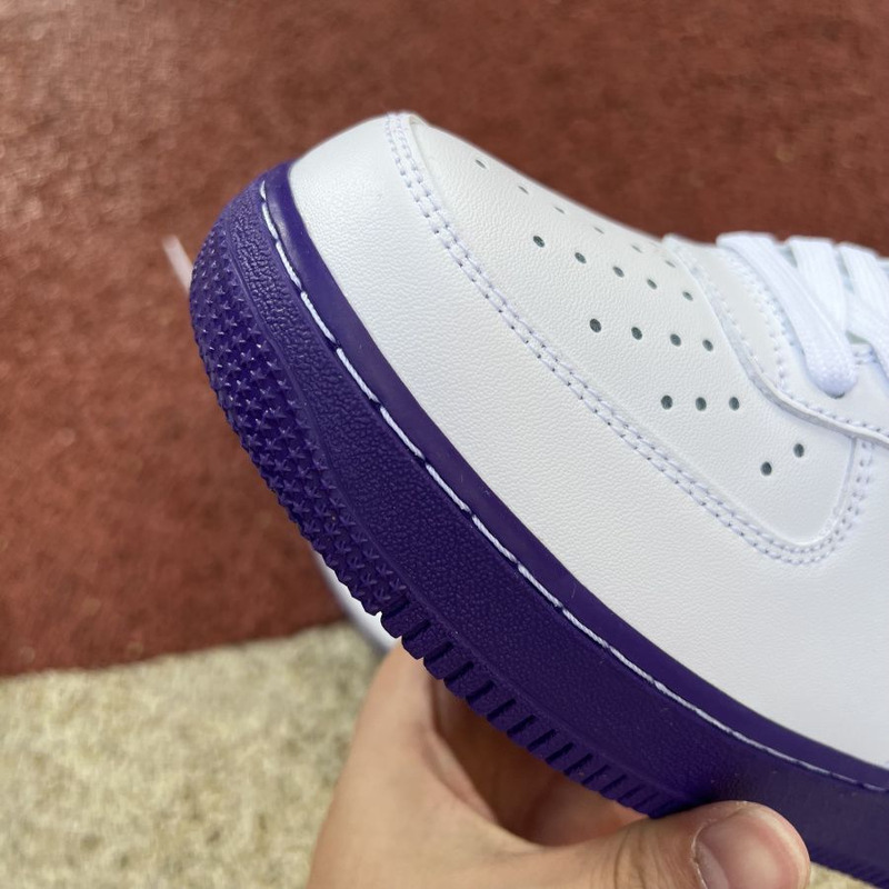 Nike Force 1 Low White Purple Corduroy DB0264 100 Sneakers men women