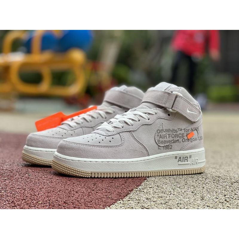 OFF WHITE x Nike Air Force 1 Mid Beige Grey CW2255 100 Sneakers Men Women