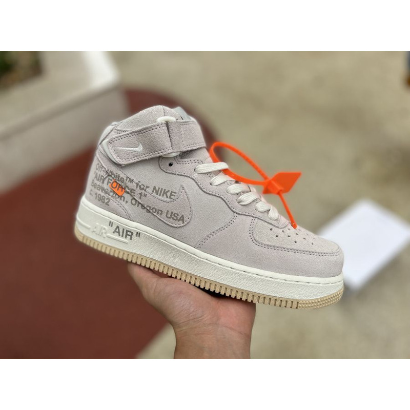 OFF WHITE x Nike Air Force 1 Mid Beige Grey CW2255 100 Sneakers Men Women