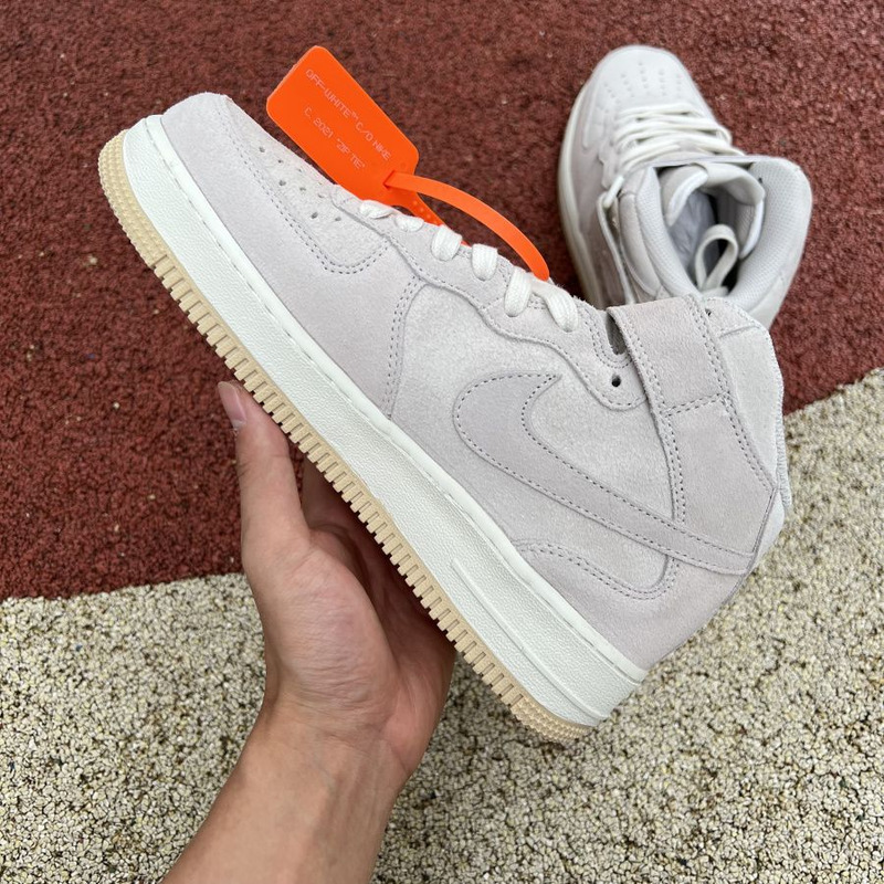 OFF WHITE x Nike Air Force 1 Mid Beige Grey CW2255 100 Sneakers Men Women