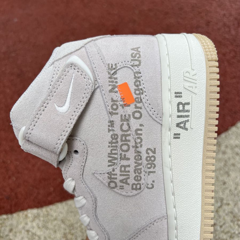 OFF WHITE x Nike Air Force 1 Mid Beige Grey CW2255 100 Sneakers Men Women