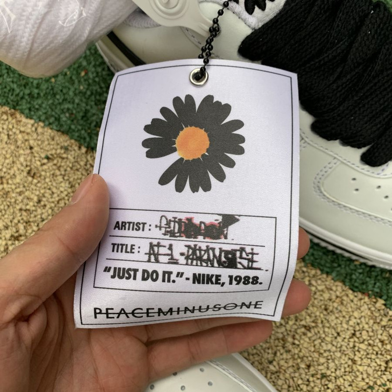 PEACEMINUSONE x Nike Air Force 1 2.0 Black White Daisy DD3223 100 Sneakers Men Women