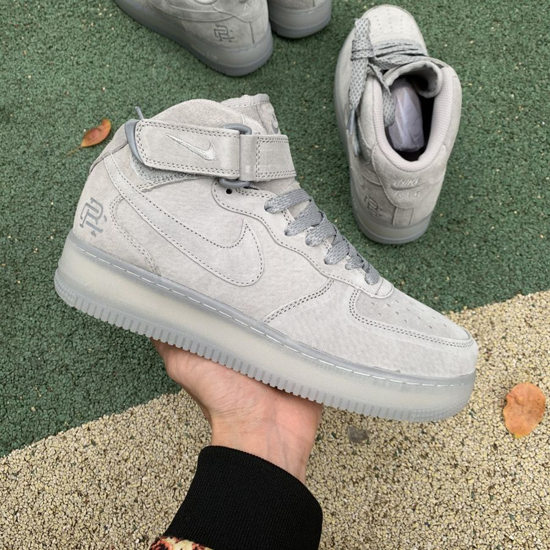 Reigning Champ x Nike Air Force1 Mid Gray 3M Reflective GB1119 198 Sneakers Men Women