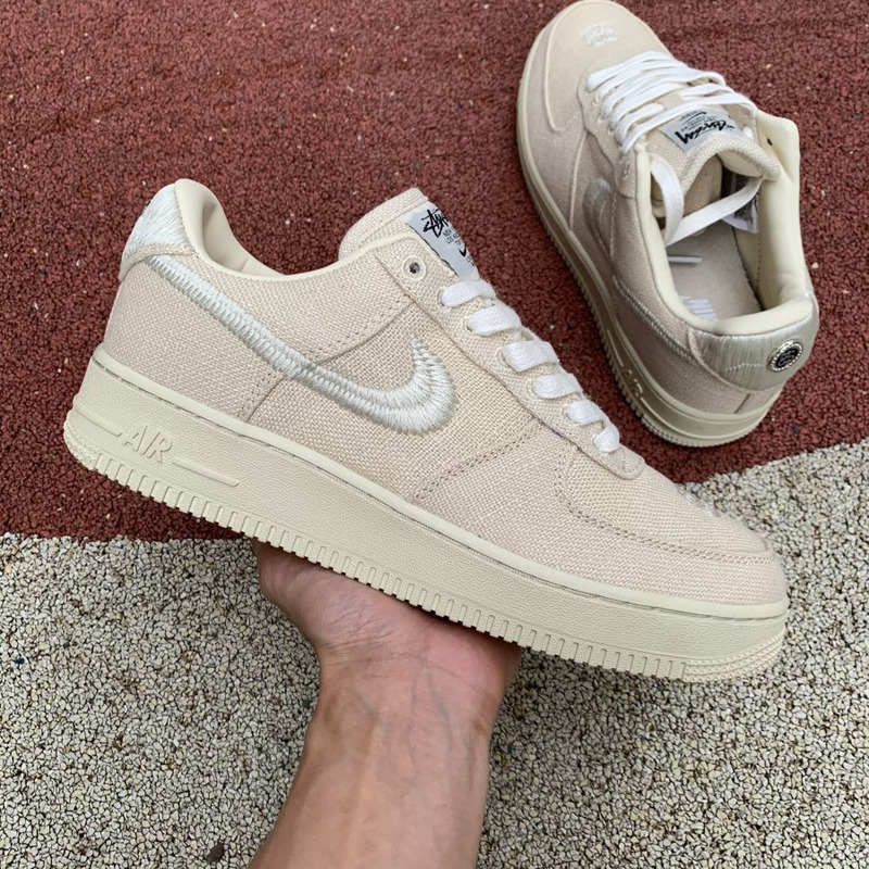 Stussy Nike Air Force 1 Beige CZ9087 200 Sneakers Men Women