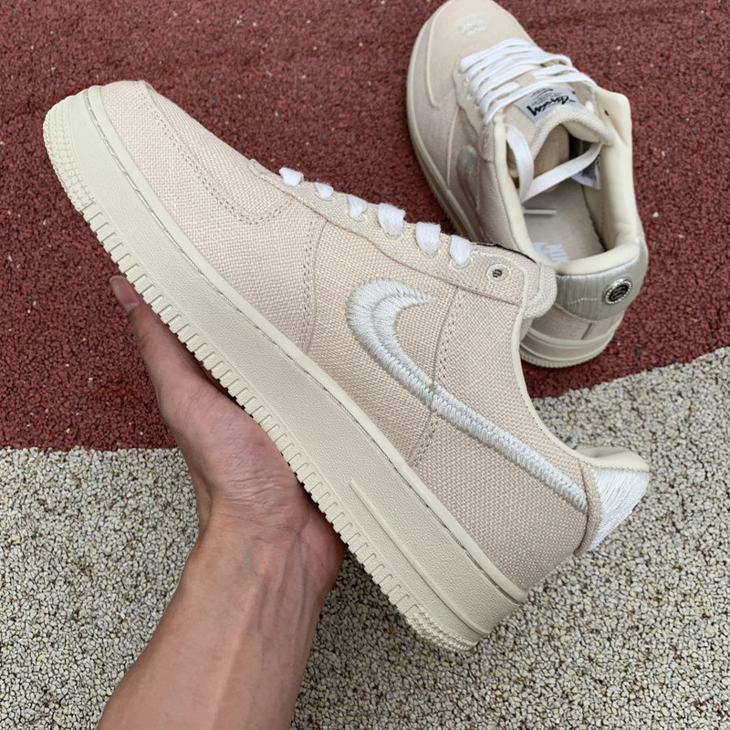 Stussy Nike Air Force 1 Beige CZ9087 200 Sneakers Men Women