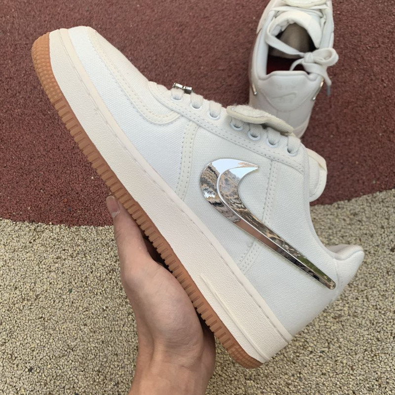 Travis Scott x Nike Air Force 1 Beige 3M Reflective AQ4211 101 Sneakers Men