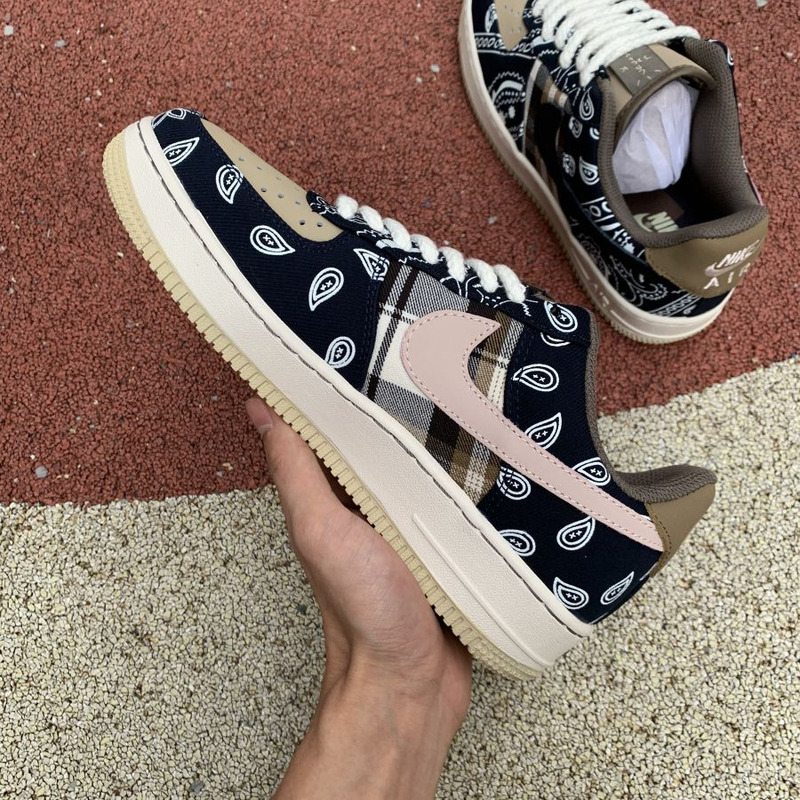 Travis Scott x Nike Air Force 1 Cashew Flower Sneakers Men Women