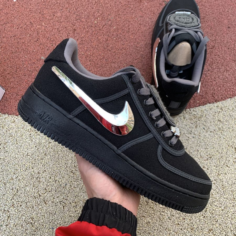 Travis Scott x Nike Air Force 1 Low Black Soul AQ4211 001 Sneakers Men