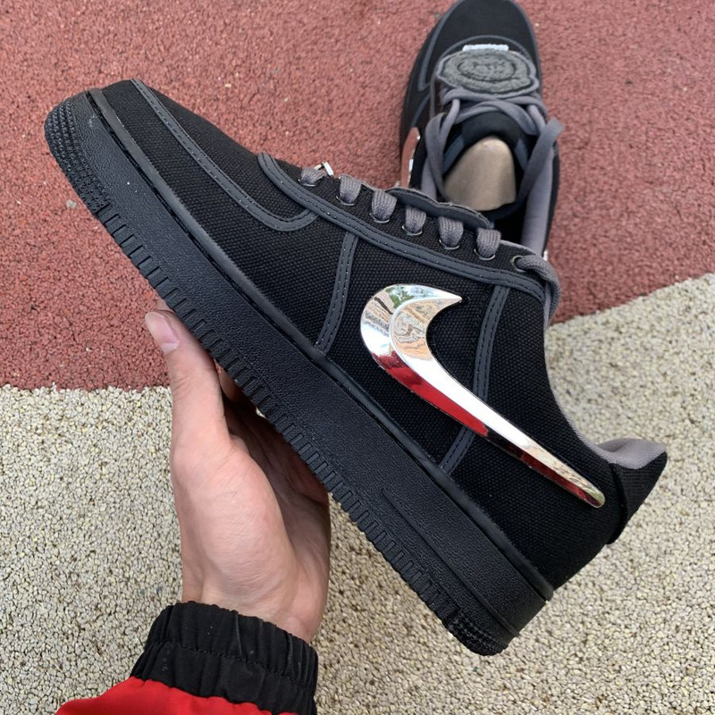 Travis Scott x Nike Air Force 1 Low Black Soul AQ4211 001 Sneakers Men