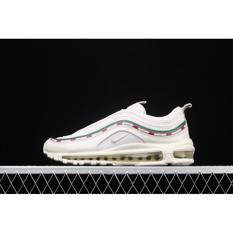 Undefeated x Nike Air Max 97 White and Green AJ1986 100 Sneakers Men Women