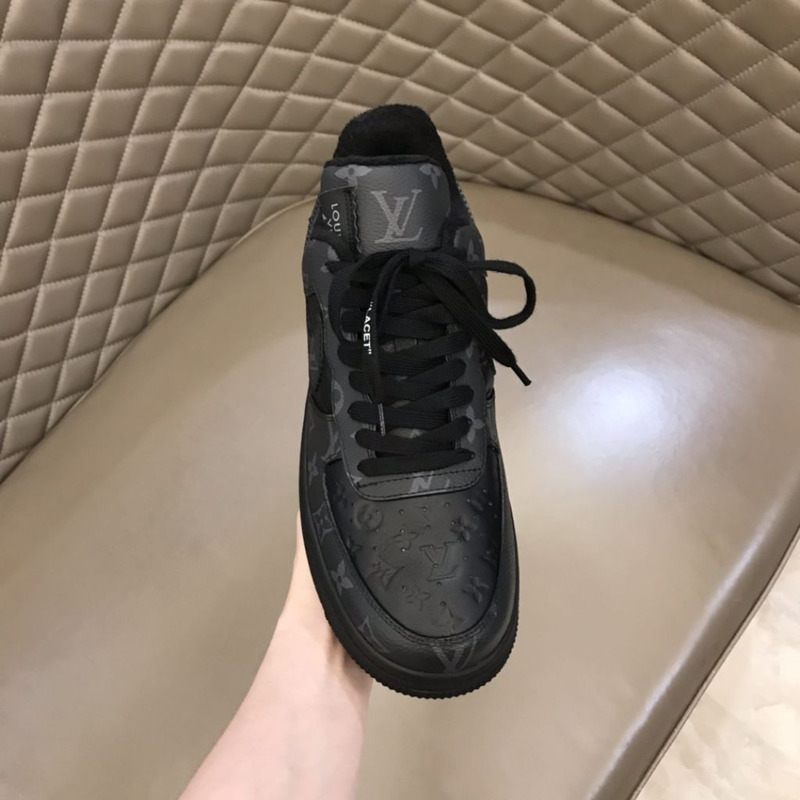 l**is V*t*n x nike air force 1 all black sneakers men women