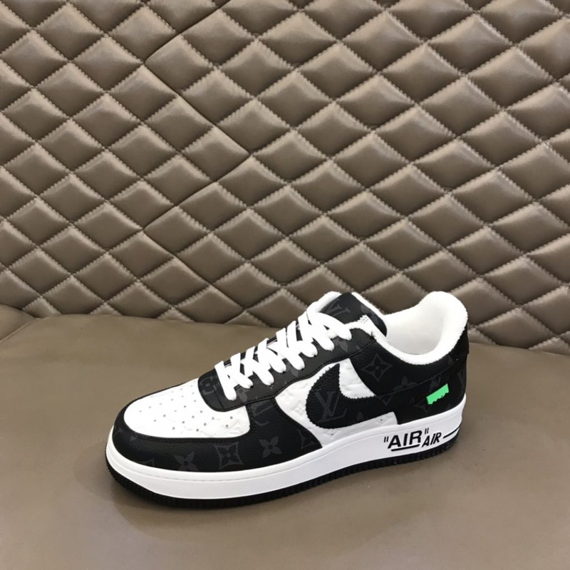 l**is V*t*n x nike air force 1 black white sneakers men women