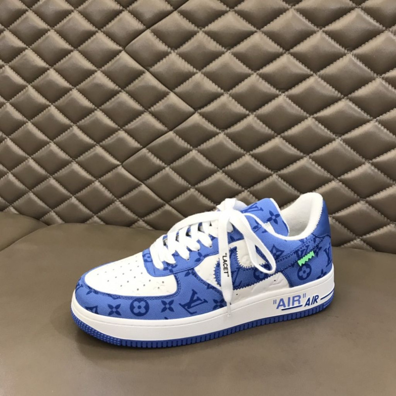 l**is V*t*n x nike air force 1 blue sneakers men women