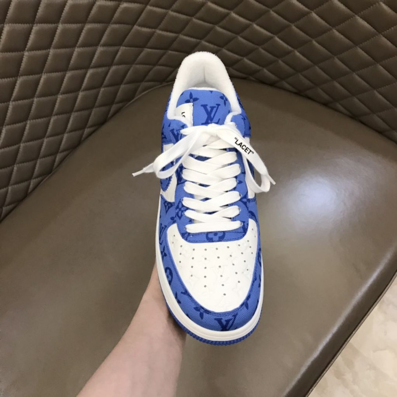 l**is V*t*n x nike air force 1 blue sneakers men women