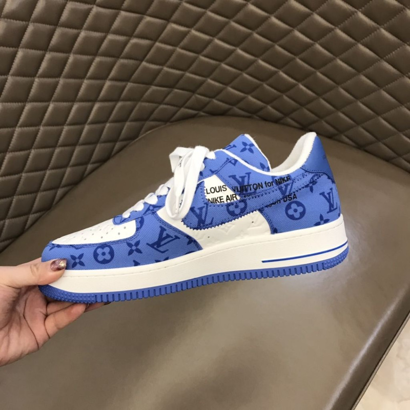 l**is V*t*n x nike air force 1 blue sneakers men women