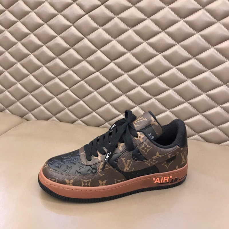 l**is V*t*n x nike air force 1 brown black sneakers men women