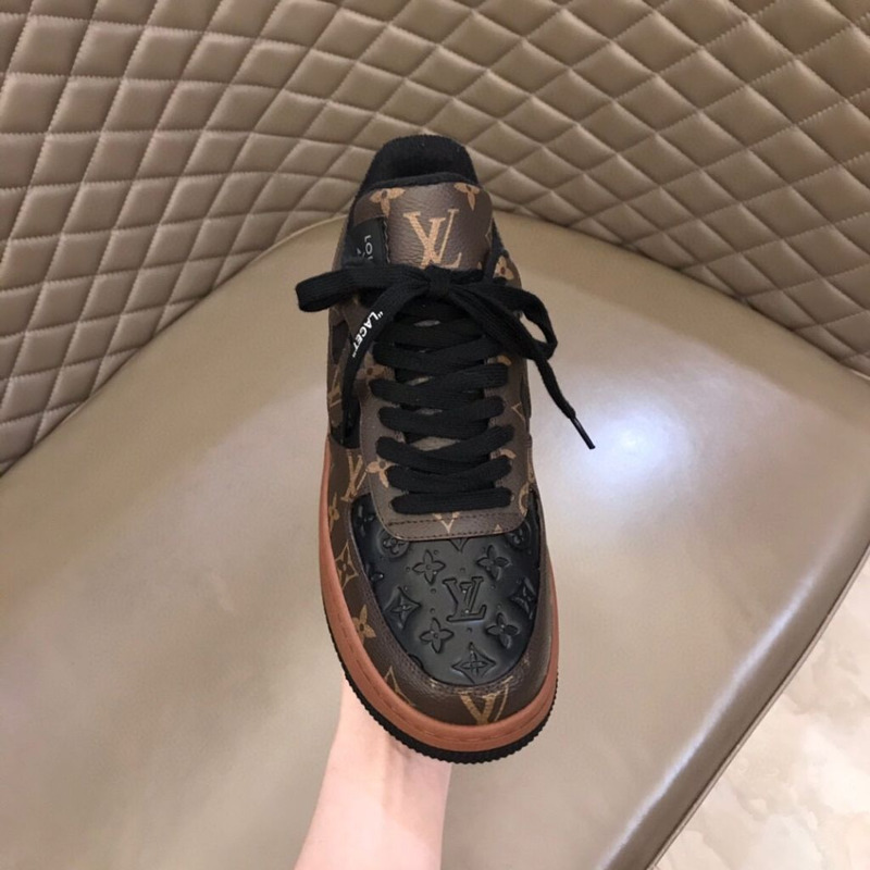 l**is V*t*n x nike air force 1 brown black sneakers men women