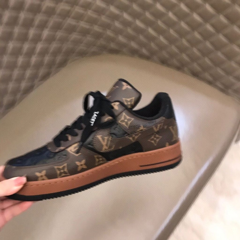 l**is V*t*n x nike air force 1 brown black sneakers men women