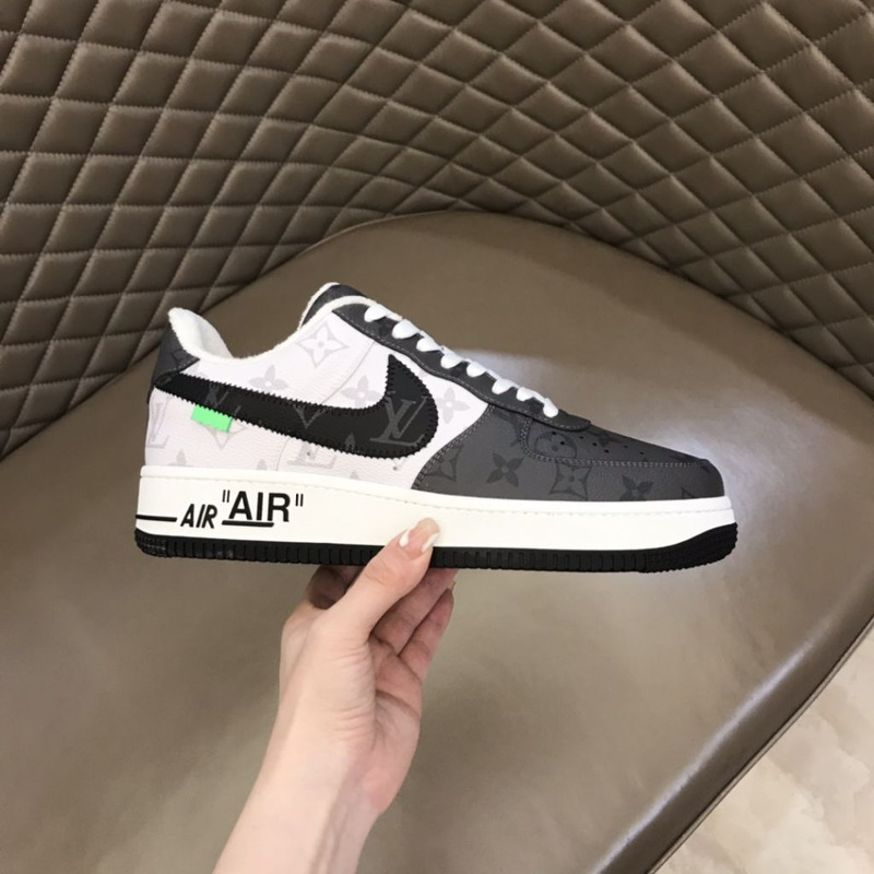 l**is V*t*n x nike air force 1 brown white sneakers man woman