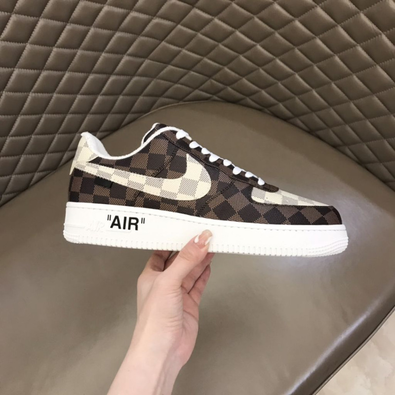 l**is V*t*n x nike air force 1 checkerboard sneakers men women