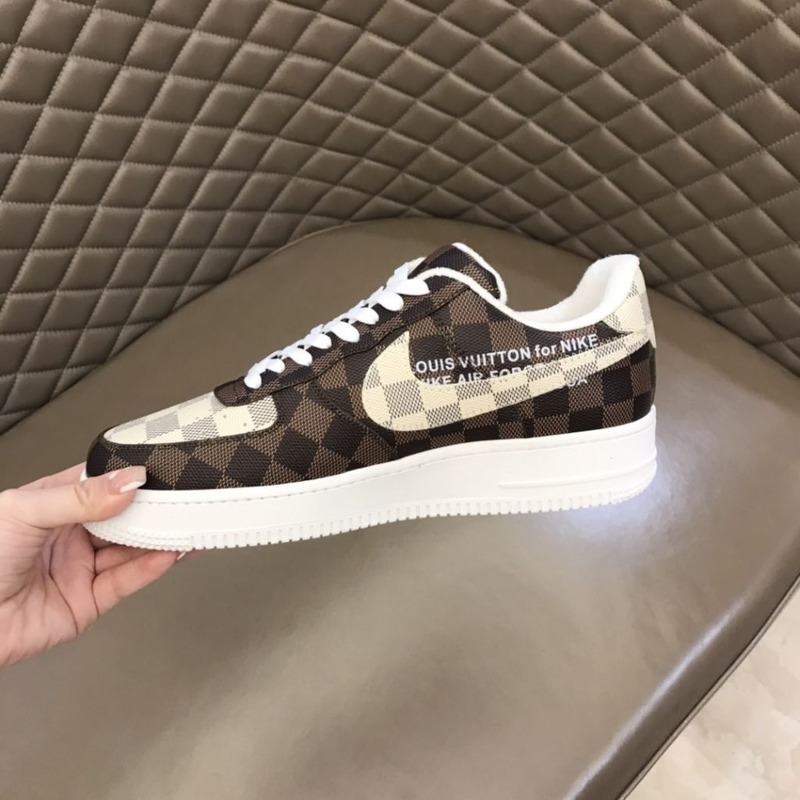 l**is V*t*n x nike air force 1 checkerboard sneakers men women