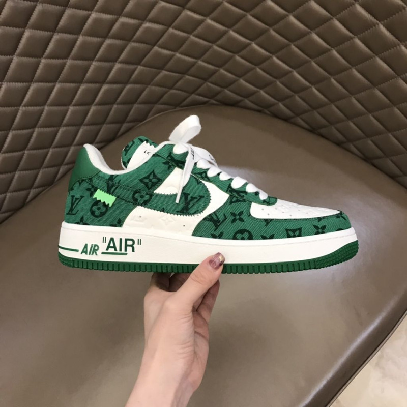 l**is V*t*n x nike air force 1 green sneakers men women