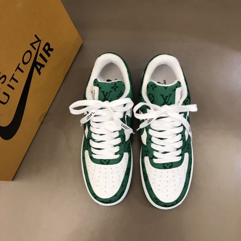 l**is V*t*n x nike air force 1 green sneakers men women