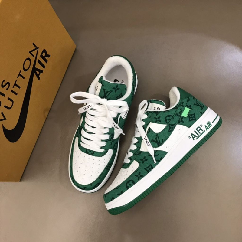 l**is V*t*n x nike air force 1 green sneakers men women