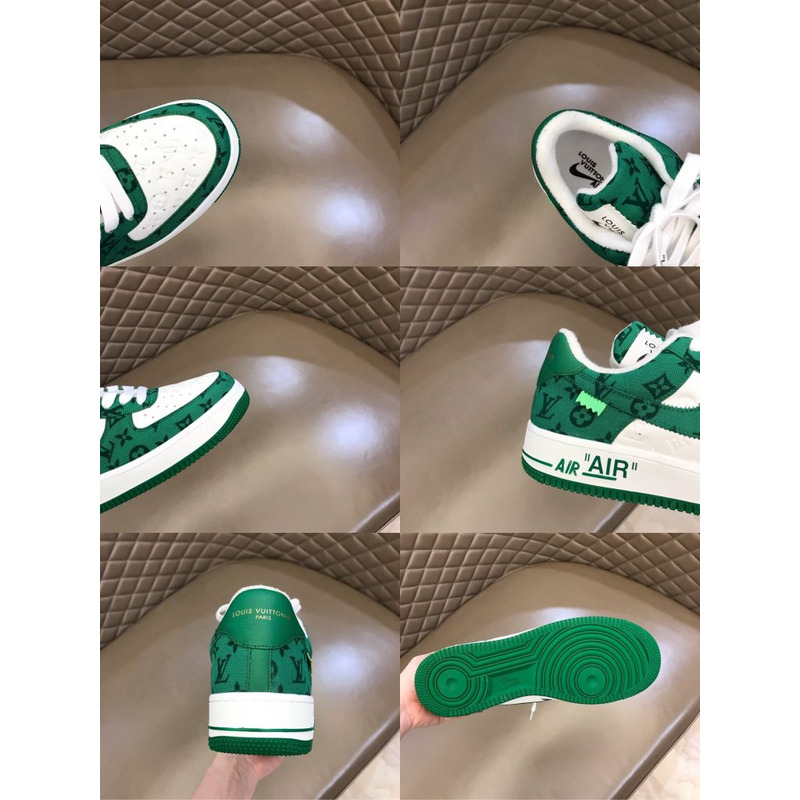 l**is V*t*n x nike air force 1 green sneakers men women