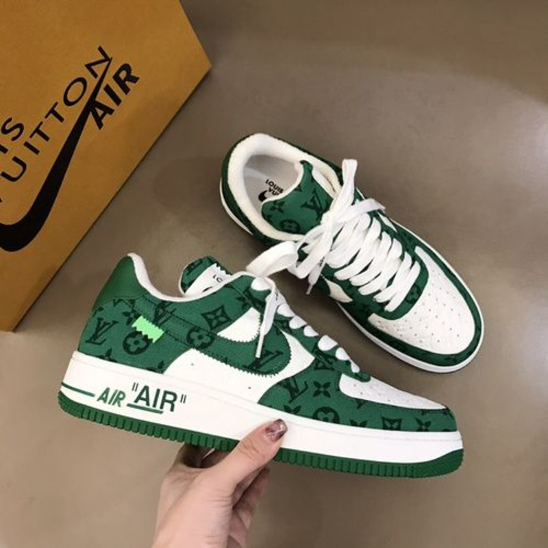 l**is V*t*n x nike air force 1 green sneakers men women