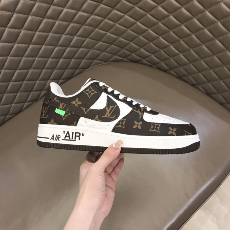 l**is V*t*n x nike air force 1 old flower sneakers white men women