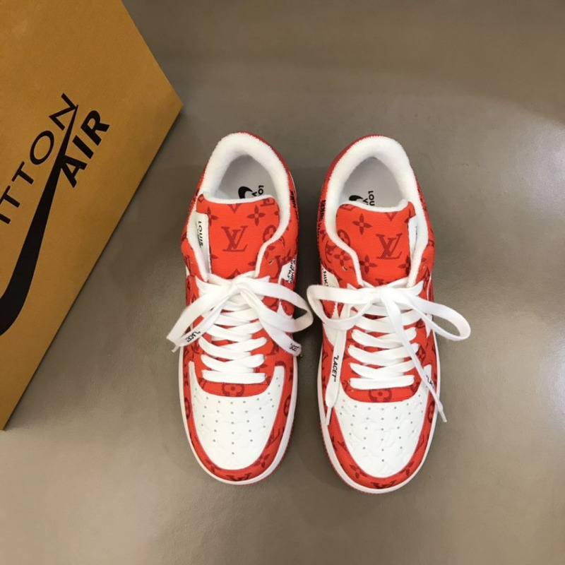 l**is V*t*n x nike air force 1 orange sneakers men women