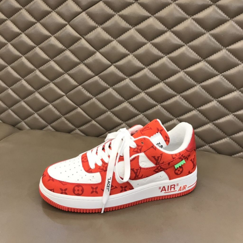 l**is V*t*n x nike air force 1 orange sneakers men women