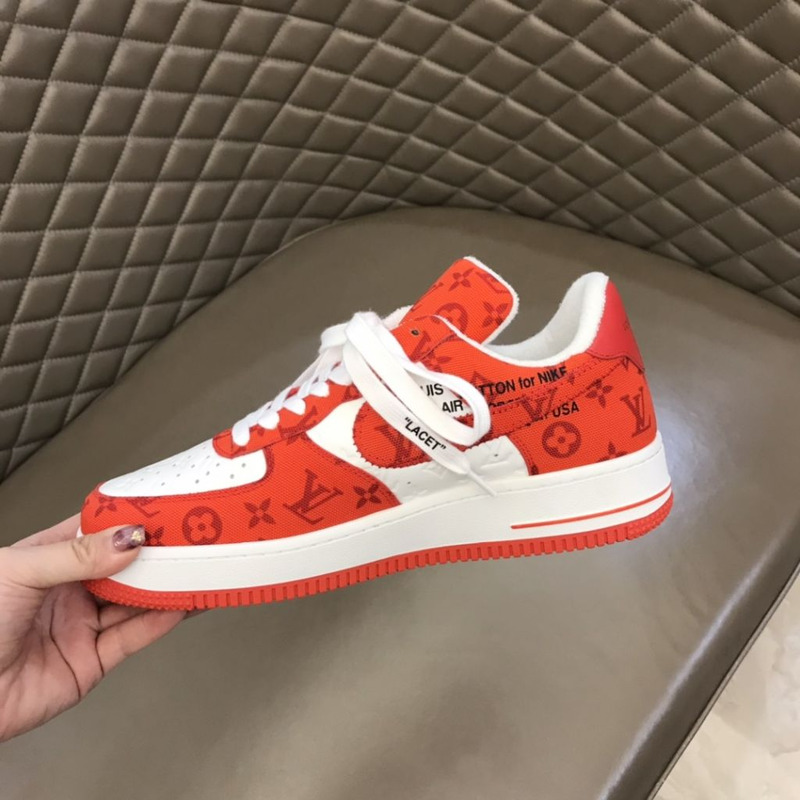 l**is V*t*n x nike air force 1 orange sneakers men women