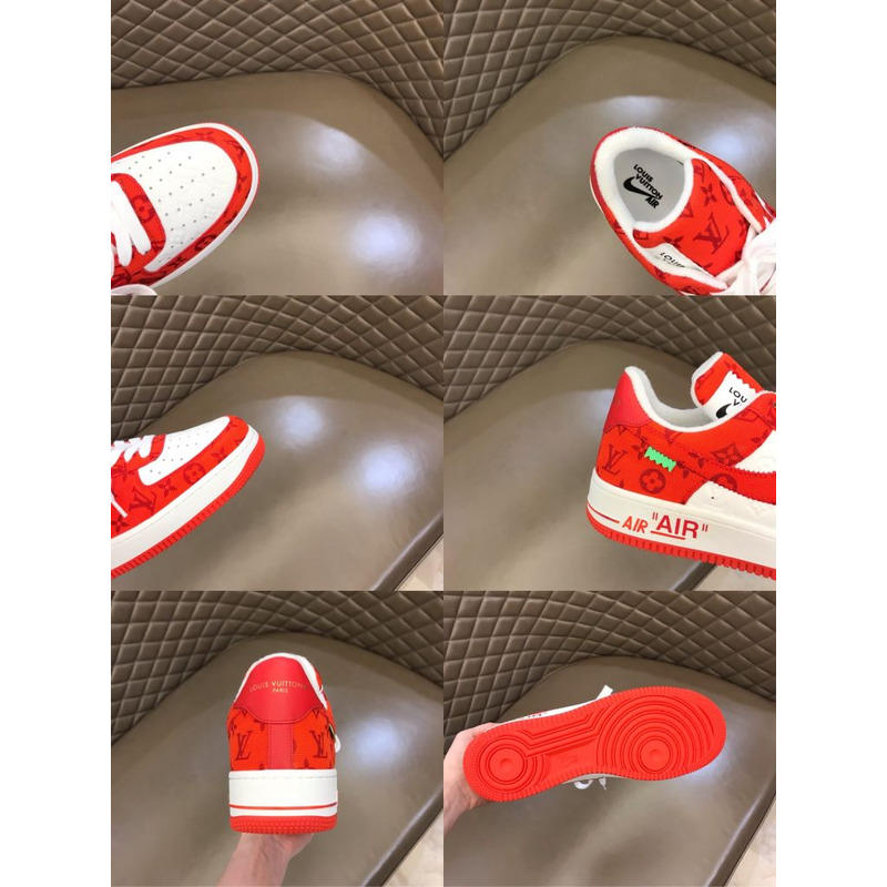 l**is V*t*n x nike air force 1 orange sneakers men women