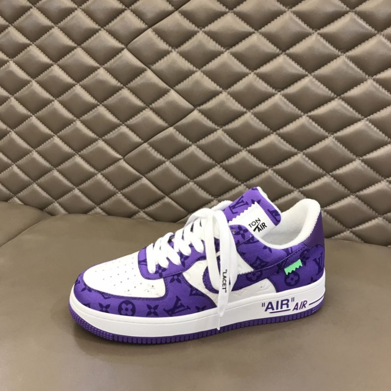 l**is V*t*n x nike air force 1 purple sneakers men women