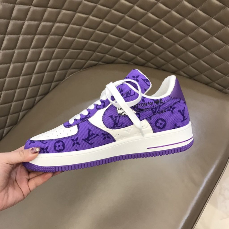 l**is V*t*n x nike air force 1 purple sneakers men women