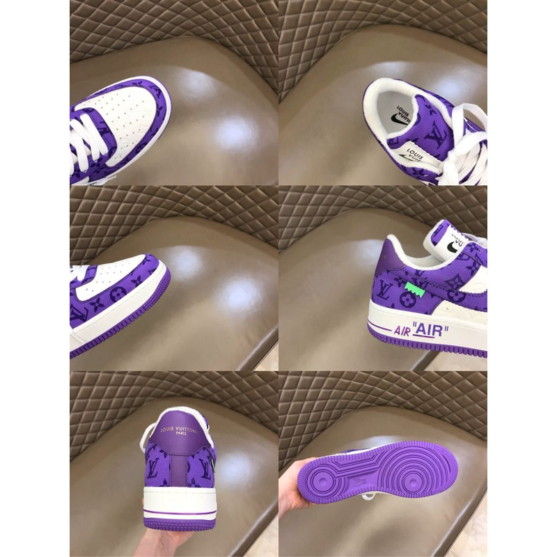 l**is V*t*n x nike air force 1 purple sneakers men women