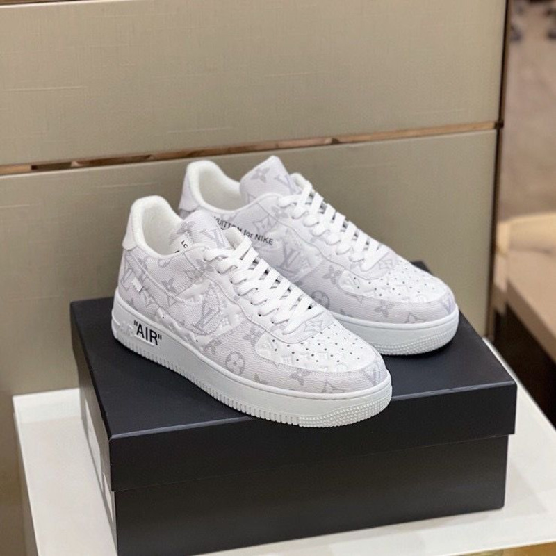 l**is V*t*n x nike air force 1 white sneakers man woman