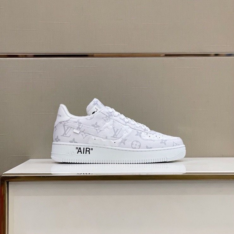 l**is V*t*n x nike air force 1 white sneakers man woman