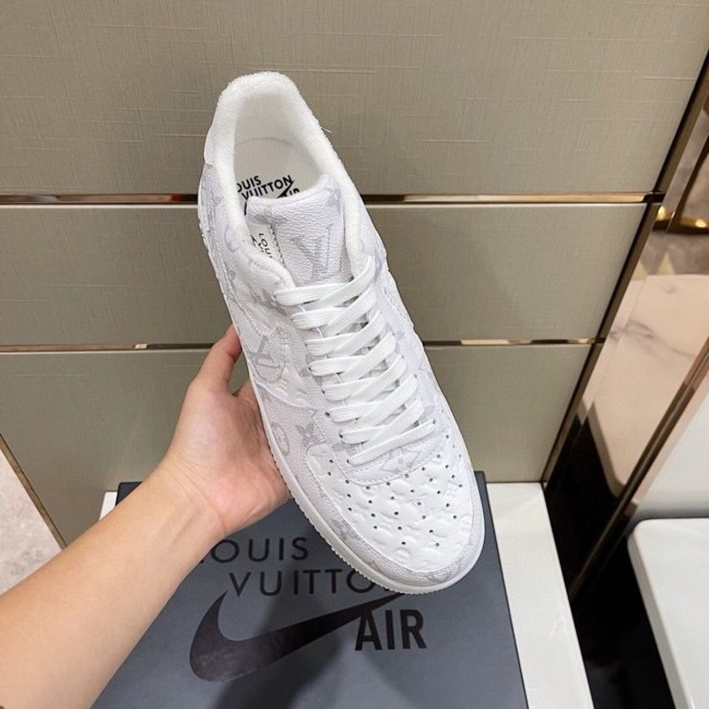 l**is V*t*n x nike air force 1 white sneakers man woman