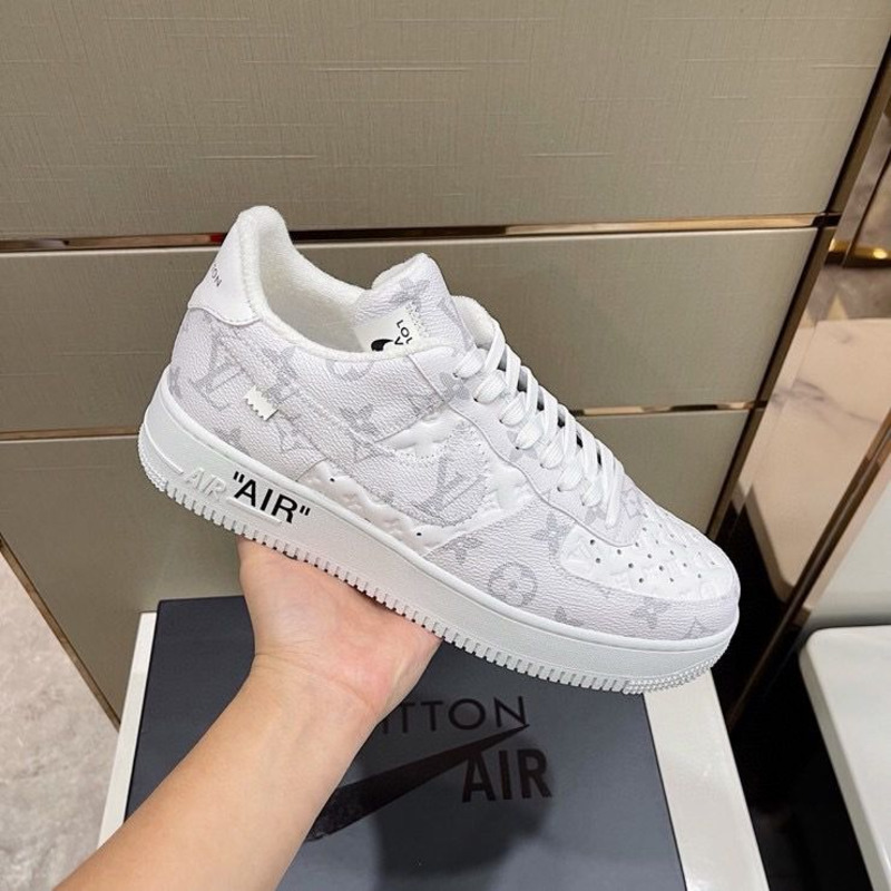 l**is V*t*n x nike air force 1 white sneakers man woman