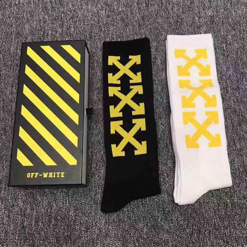 Off-White Wing Off Socks in Black & White