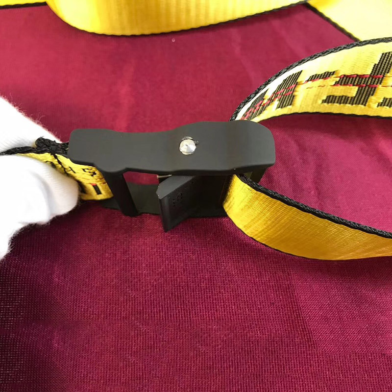 Off-White Waist Belt in Yellow With Black Buckle