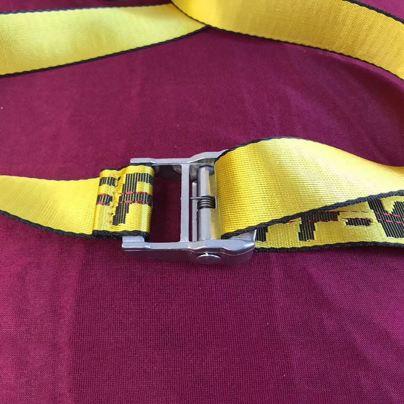 Off-White Waist Belt in Yellow With Silver Buckle