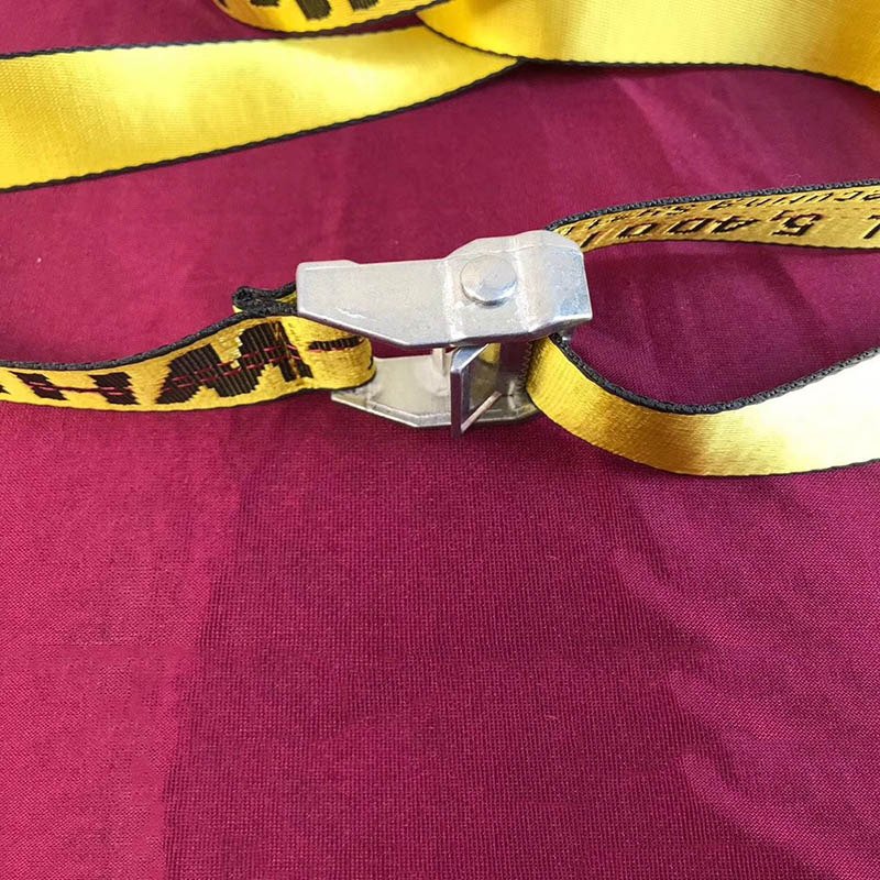 Off-White Waist Belt in Yellow With Silver Buckle