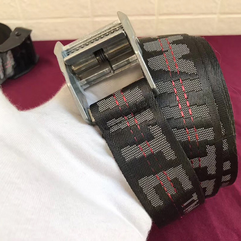 Off-White Waist Belt in Black With Silver Buckle