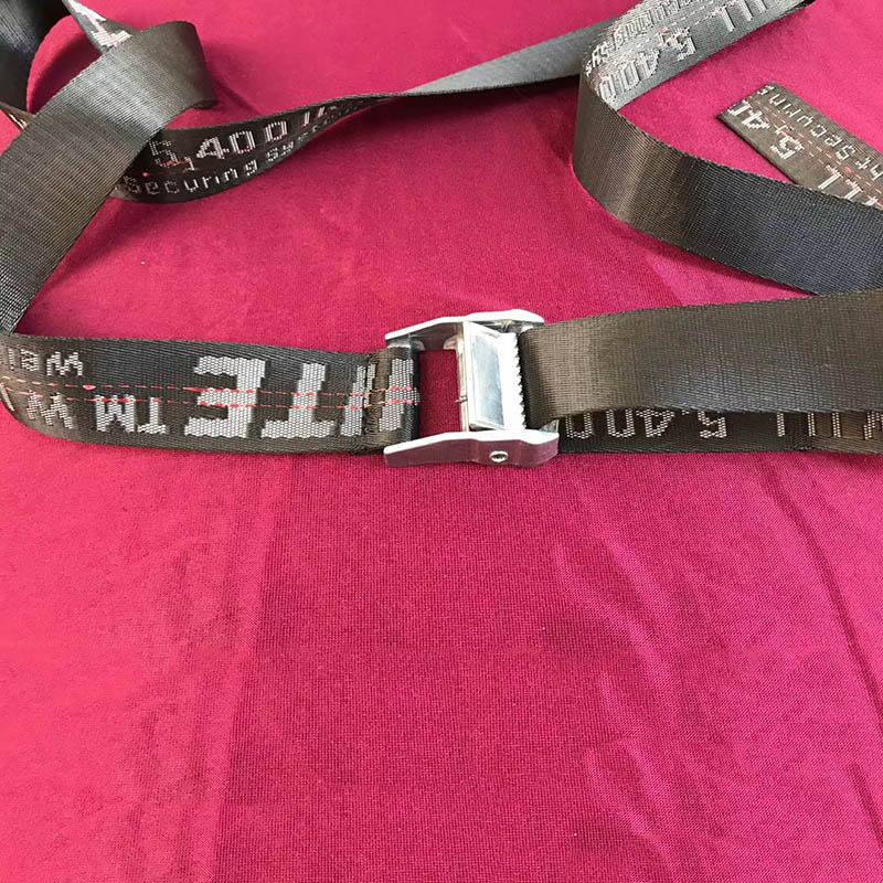 Off-White Waist Belt in Black With Silver Buckle