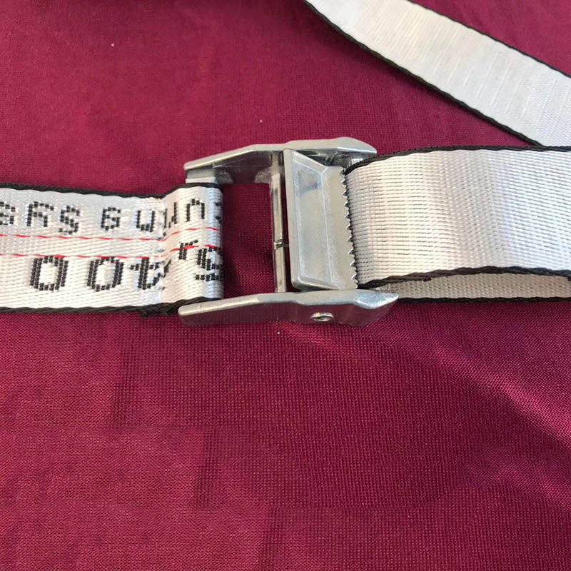 Off-White Waist Belt in White With Silver Buckle